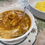 プティレストラン宮本 - 海鮮グルメカレー(サフランライス) 2800円