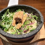 石の蔵 - 飯物　秋刀魚と万願寺唐辛子の石焼きご飯