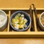 とんかつ とんＱ - お代わり可能なお新香♫