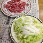 みやかわジンギスカン - 二人前の肉と白菜