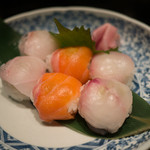 小布施 寄り付き料理 蔵部 - 手毬寿司（？）
