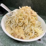 ラーメン二郎 - 料理写真:大盛ラーメン（ヤサイ・脂固まり・ニンニク少し）@¥1000