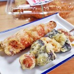 手打ちうどん ぶれーど・う - なすべ～＆椎茸ウインナー天