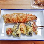 手打ちうどん ぶれーど・う - なすべ～＆椎茸ウインナー天