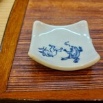 京料理 藤本 - 箸置きは鳥獣戯画