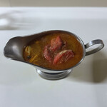 かれーの店 うどん  - きのこの叫びチーズ入り（10月限定プレミアム）、ご飯大盛り、焼トマト