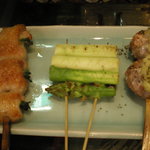 お任せ串焼き3本。