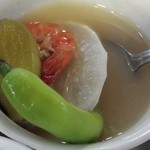Mangan Restaurant - Sinigng na Sugpo sa Camias お椀に盛り付けた図