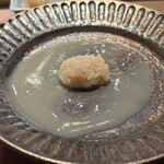 鮨けんすけ - 雲丹の天ぷら オイスターソース　シャリ