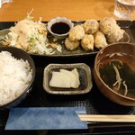 割烹食堂 かいね - レバカツ定食　880円