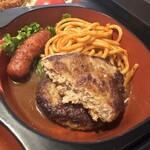 レストランミヤコ - ハンバーグ断面