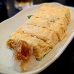 川むら - 先ず、運ばれた「青唐玉子焼き」は、中が半熟気味の美しい仕上がり♡染めおろしが添えられています。