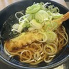 名代 箱根そば - 温海老天そばライトにねぎトッピング
