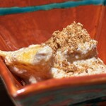 日本料理FUJI - 藤枝の焙煎胡麻と桃の白和え