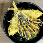 峠そば - 鯵天そば650円/茄子天200円　揚げたてが最高！！まるで火の鳥！
