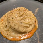 リナシメント - 栗とフルーツトマトの２層ソースのパスタ