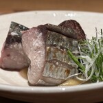 日本料理FUJI - 活締め鯖低温オイル蒸しと藤枝産玉取茸鯖味噌仕立て