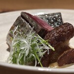 日本料理FUJI - 活締め鯖低温オイル蒸しと藤枝産玉取茸鯖味噌仕立て