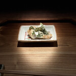 日本料理FUJI - メバルの大葉巻おかき揚げ大葉みそ本酢