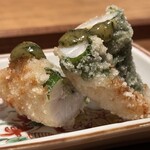 日本料理FUJI - メバルの大葉巻おかき揚げ大葉みそ本酢