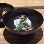 日本料理FUJI - 太刀魚とじゃがいも饅頭に炙り蕗の薹の椀