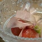 日本料理FUJI - 清水産おりど茄子揚げ浸しとフルヒカトマト