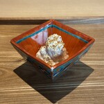 日本料理FUJI - 藤枝産煎りたて胡麻と桃の白和え