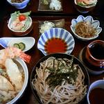 とり井 - さる蕎麦とミニ天丼セット