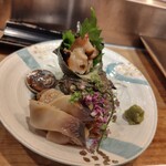 寿し幸 実宇栄 - サザエ、ホッキ貝刺し身