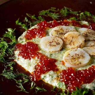 すすめ北海道産炙りホタテとたっぷりいくらの海の幸リゾット