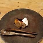 おのひづめ - プリン　さつまいも　栗の渋皮煮　自家製クリームチーズ