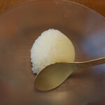 御料理 はやし - デザートは柚子のシャーベット