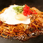 錦わらい - 月見豚キムチ焼きそば