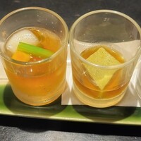 魚菜 由良 2号店 - かぶとクラゲ、ピスタチオ豆腐