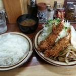 馬場南海 - 海老フライ＆しょうが焼き定食