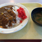 港区役所　レストランポート - カレーライス（３８０円）味噌汁付き 