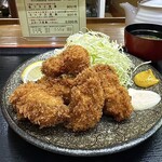 とんかつ不二 - カキフライ定食