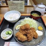 とんかつ不二 - カキフライ定食