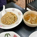 お手軽中華桃の木 - ワンタンセット 焼飯＋ミニワンタンスープ