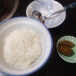 半ライス，漬物