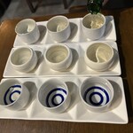 肉と日本酒バル ワラカド - レギュラー日本酒３種飲み比べ