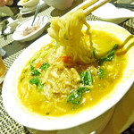 美林華飯店 - 上海蟹肉入りスープそば1200円