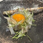 すし処 みや澤 - サヨリの芽ねぎ和え、皮の塩焼き