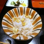 日本料理 崇 - お替りの栗ご飯
