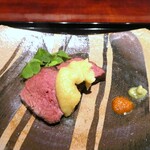 日本料理 崇 - 強肴　鹿炭火焼き　栗ペースト