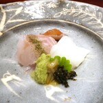 日本料理 崇 - 造里　アコウ　アオリイカ