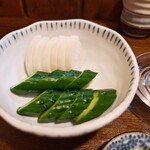 味治 - お新香はぬか漬け。風味・色良し　◎