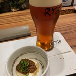 サカナキュイジーヌ・リョウ - お通し　肉みそが美味しい