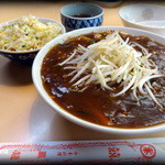 萬龍 - 味噌麺セット（小焼き飯付き）