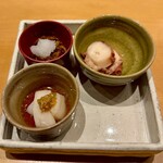 鮨 小じま - なめこ／タコ／マンボー